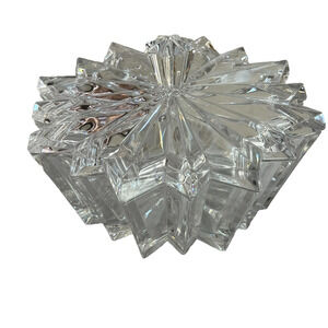 Crystal Box Star With Heavy Lead Shaped Clear Cut Trinket/Jewelry